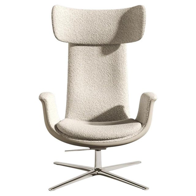 Odyssey Swivel Chain with Headrest in White by Eugeni Quitllet for BD Barcelona, 2022 For Sale - Image 6 of 6