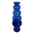 Vintage Mid-Century Cobalt Blue Art Glass Beehive Vase For Sale