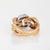 Early 21st Century Giorgio Visconti Diamond Ring Estate 18k Yellow Gold Sz 5.5 Curb Link Band For Sale - Image 5 of 7
