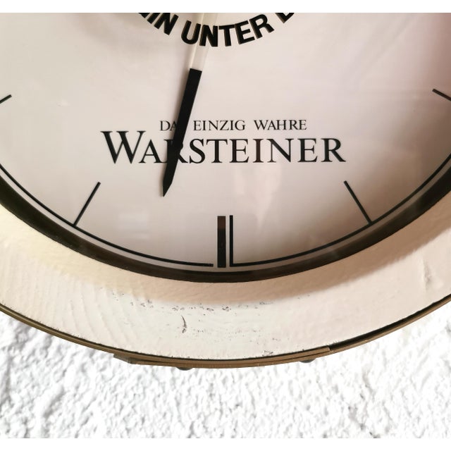 Large Vintage Wall Clock by Warsteiner, 1970s For Sale - Image 3 of 5