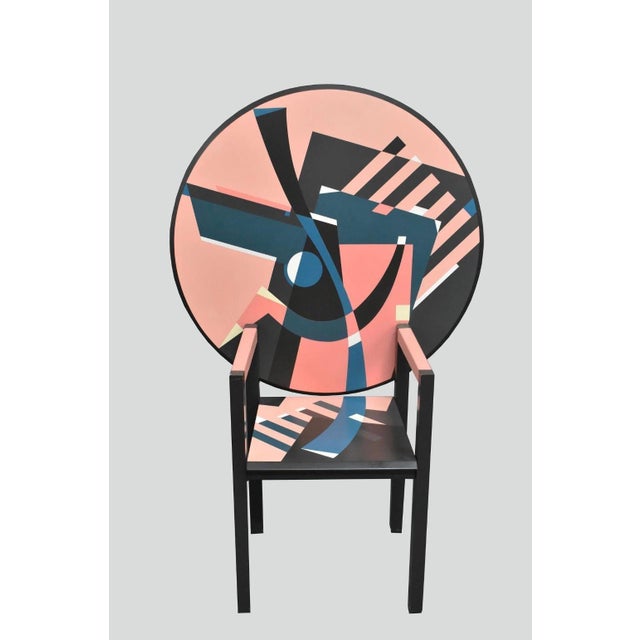 Postmodern Alessandro Mendini 'Zabro' Chair Table for Zanotta, Original 1984 Prod, Signed For Sale - Image 3 of 10