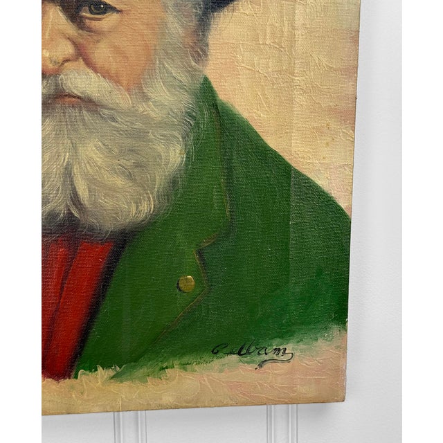 Vintage Traditional Bavarian Gentleman Oil on Canvas Painting by David Pelbam For Sale - Image 10 of 10