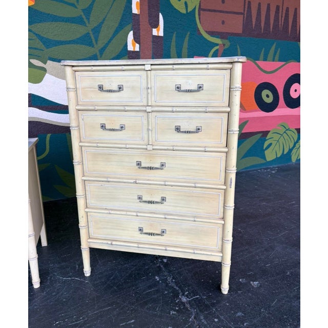 Cream Mid Century Henry Link Bali Hai Dresser Set For Sale - Image 8 of 15