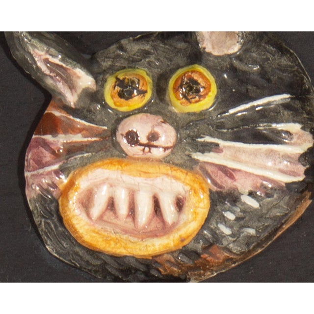 1970s Ceramic Tile of a Cat by Mark Bulwinkle For Sale - Image 4 of 7