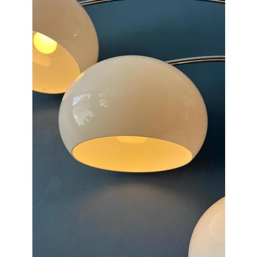 Vintage Space Age Mushroom Triple Arc Floor Lamp from Dijkstra For Sale - Image 5 of 13