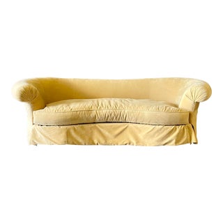Large Curved Henredon Sofa For Sale