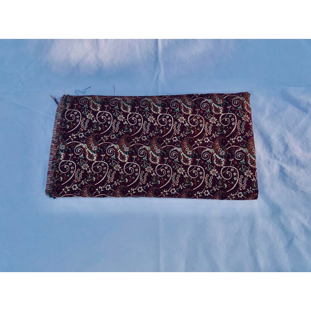 Vintage Uncut Woven Silk Persian Termeh Textile - 2.67 Yards For Sale - Image 12 of 13