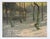 Wood Early 20th Century Snowy Winter Forest at Sunset Painting For Sale - Image 7 of 8