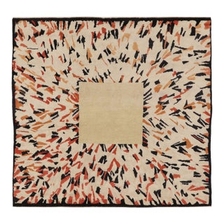 Contemporary Art Deco Style Square Wool Rug by Rug & Kilim, India For Sale