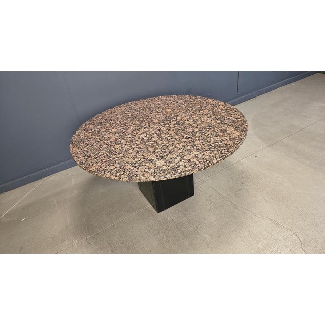 Vintage Granite Round Center Table, 1970s For Sale - Image 10 of 15