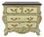 Late 20th Century Thomasville French Provincial Painted & Distressed Marble Top Bombe Commode For Sale