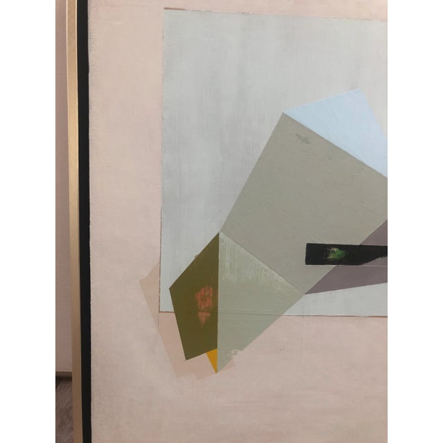 Contemporary Contemporary Geometric Abstract Painting Framed For Sale - Image 3 of 13