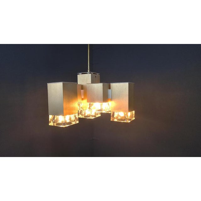 Gold Vintage Cubic Pendant Light by Gaetano Sciolari, 1970s For Sale - Image 8 of 18
