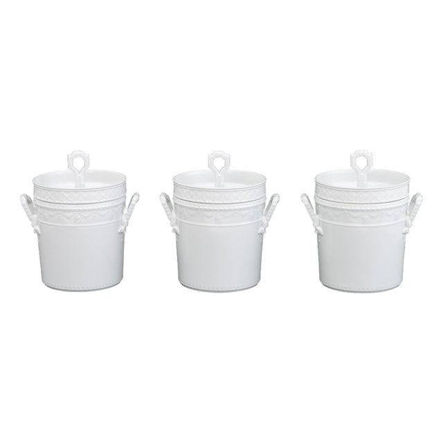 KPM "Kurland" White Porcelain Ice Buckets, 3 For Sale