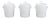 KPM "Kurland" White Porcelain Ice Buckets, 3 For Sale
