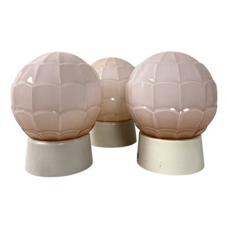 Art Deco Pastel Glass and Bakelite Light from Thabur, 1930s For Sale