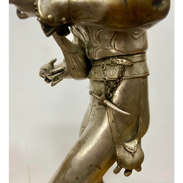 Belle Époque Silvered Bronze Sculptures from Adrien Etienne Gaudez, 1890s, Set of 2 For Sale - Image 6 of 14