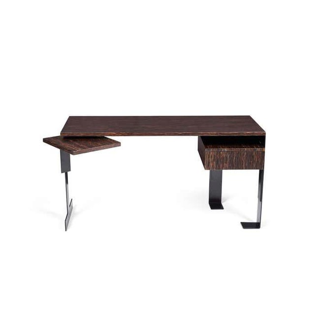 Modern Modern Palmwood Desk in the Style of Pierre Chareau For Sale - Image 3 of 7
