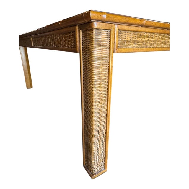 Mid-Century Faux Bamboo/Rattan Dining Set For Sale - Image 6 of 18