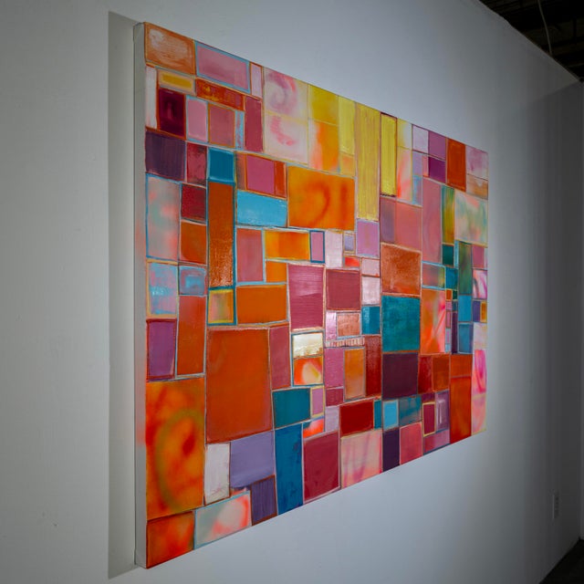 Abstract Structure 2009 - Oil and Acrylic on Canvas by Kymm Swank For Sale - Image 3 of 5