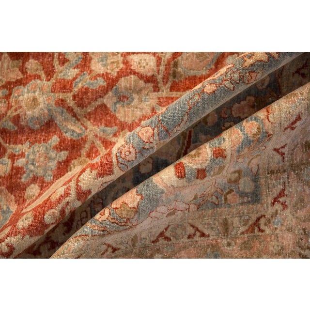 Vintage Distressed Tabriz Carpet - 6'9" x 10'7" For Sale - Image 9 of 11