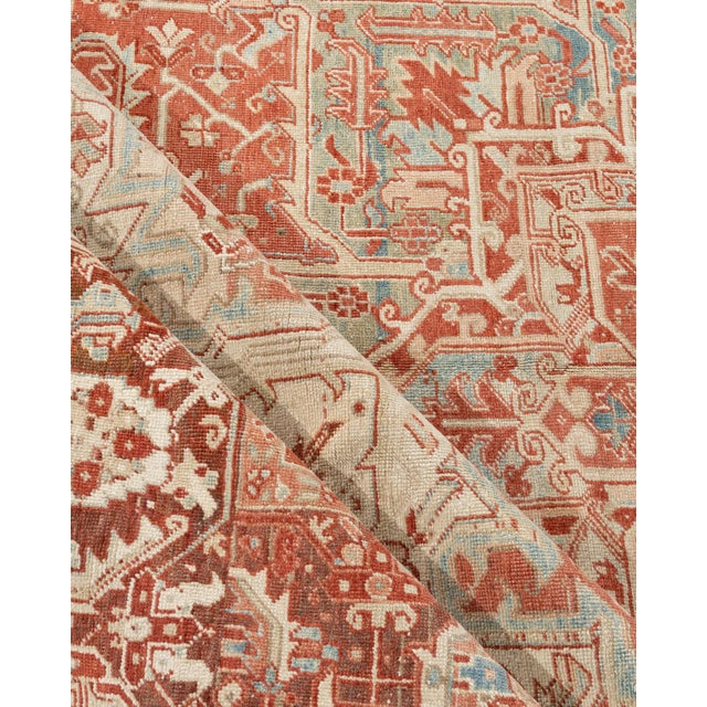 Vintage Circa 1940 Heriz Rug 9ft 1in X 12ft 6in For Sale - Image 4 of 17
