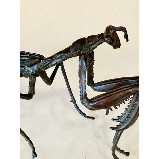 Large Japanese Articulate Bronze Praying Mantis Jizai Yasunosuke Ryubundo VI For Sale In Atlanta - Image 6 of 14