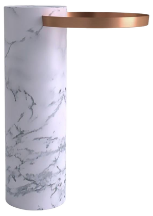 High White Marble Guéridon by Sebastian Herkner
