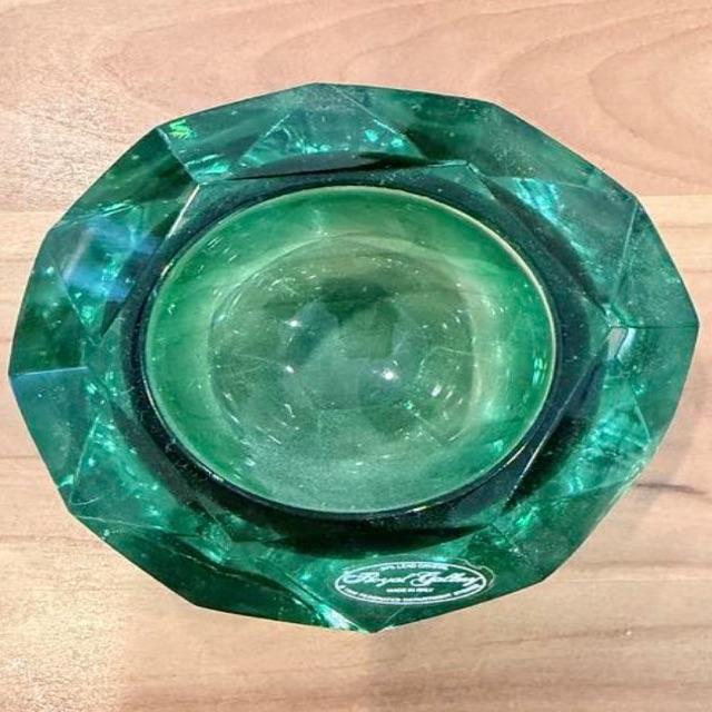 1970s Italian Royal Gallery Green Glass Bowl For Sale - Image 4 of 4