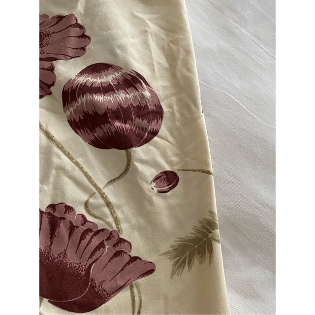 Vintage Custommade Poppy Flowers Tablecloth For Sale - Image 4 of 5