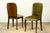 Wood Set of Six 1930s French Art Deco Maple Dining Chairs in Olive Green Velvet For Sale - Image 7 of 18
