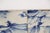 19th Century Set of Four Tiles Blue & White Depicting a Hand, Landscapes and a Hand Holding a Fan For Sale - Image 4 of 13