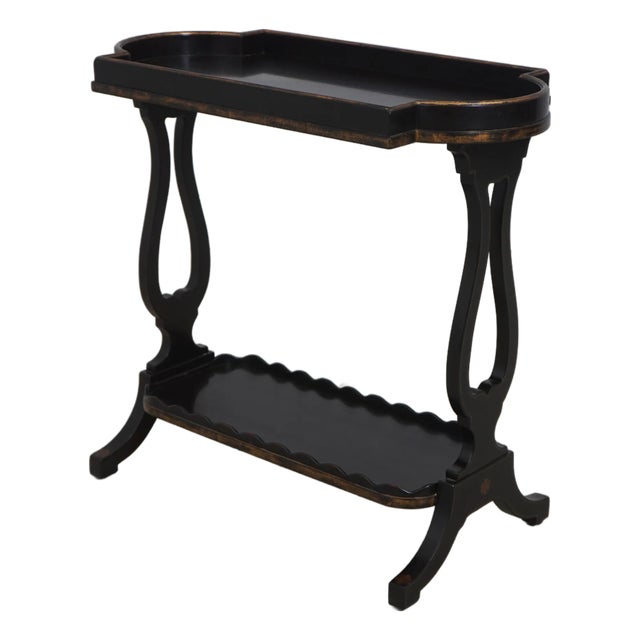 Theodore Alexander Regency Style Lyre Trestle Side Table For Sale