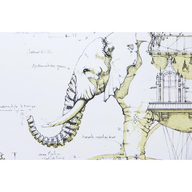 François Delaroziere Elephant, 2008 Original lithography signed and numbered in pencil by the artist On rives paper 300...