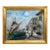 French Harbor Scene Painting, Circa 1950-1970 For Sale