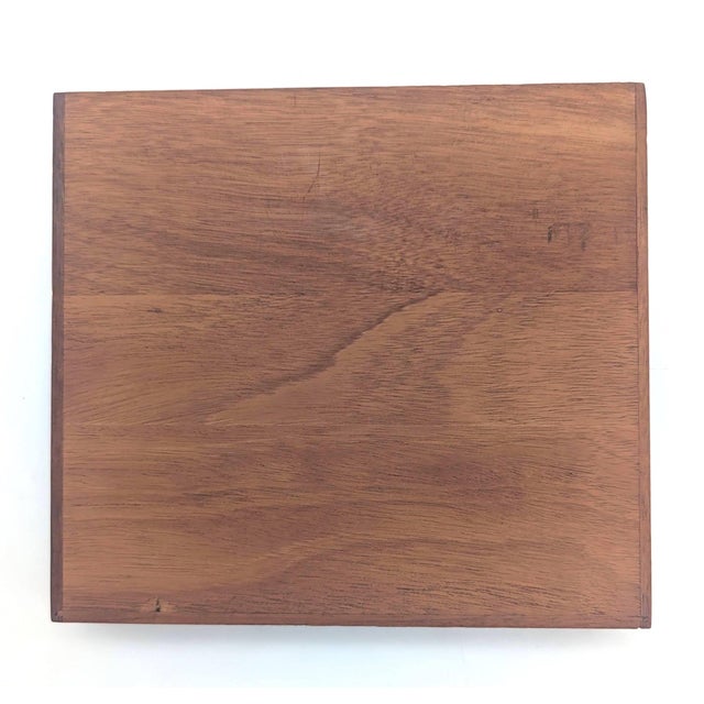 1960s Danish Teak Wood Vide Poche Desk or Vanity Partitioned Tray For Sale - Image 11 of 11