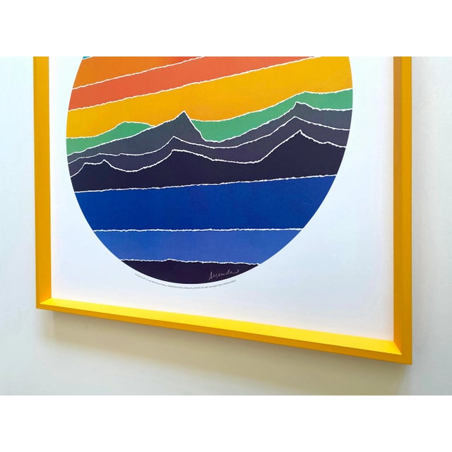 Arthur Secunda Vintage 1981 " Roundscape " Modernist Framed Limited Edition Fine Art Lithograph Print For Sale - Image 12 of 13