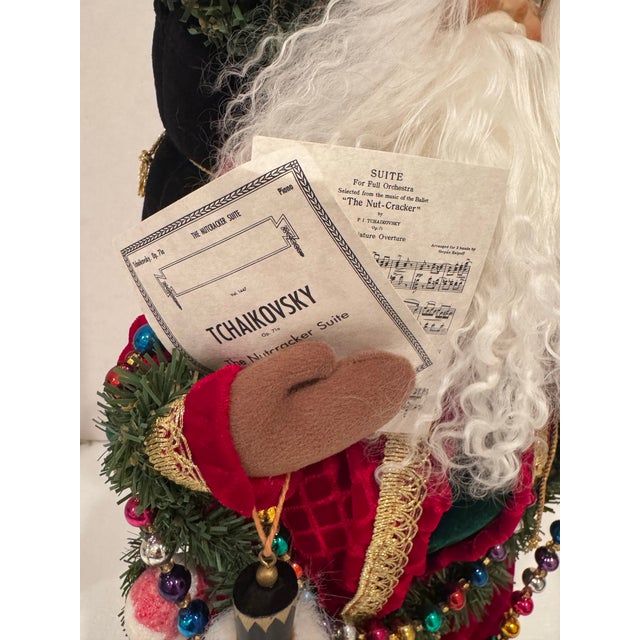Traditional Vintage Lynn Haney “Sugar Plums & Nutcracker” Santa #1498 For Sale - Image 3 of 12