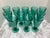 1990s Vintage Tall Teal Glass Pedestal Goblets - Set of Twelve For Sale - Image 5 of 12