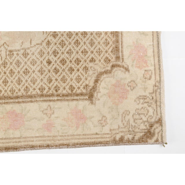 Textile 1960s Hand-Knotted Turkish Accent Rug For Sale - Image 7 of 10