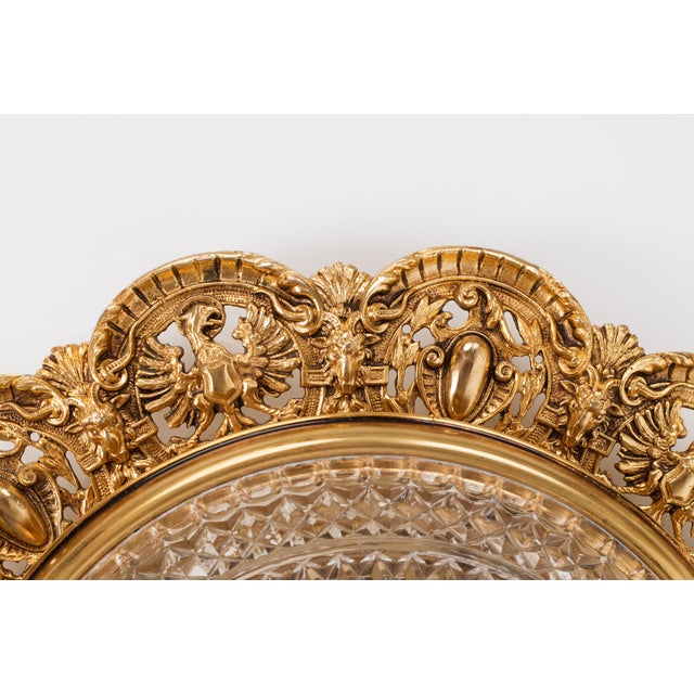 1950s 1950s Spanish Empire Gilt Bronze Eagle Flush Mount Ceiling Light For Sale - Image 5 of 15