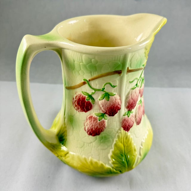 1960s St. Clement French Barbotine Raspberry Pitcher For Sale In Philadelphia - Image 6 of 16