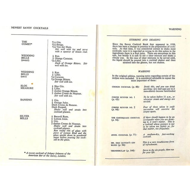 "The Savoy Cocktail Book" 1959 Craddock, Harry For Sale - Image 4 of 12