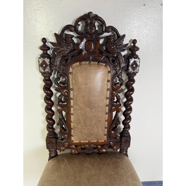 Traditional Set of Six 19th C. Renaissance Revival Dining Chairs For Sale - Image 3 of 18
