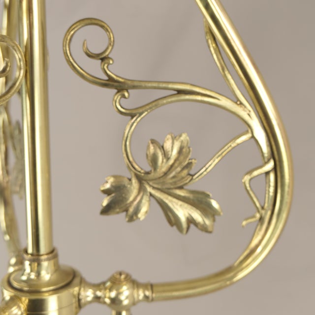 Art Nouveau Three-Light French Chandelier, 1900s For Sale - Image 11 of 16