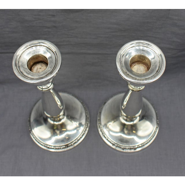 Pair of 7.5" Sterling Silver weighted Candlesticks, Prelude by International. Marked: Sterling, Prelude, Weighted...