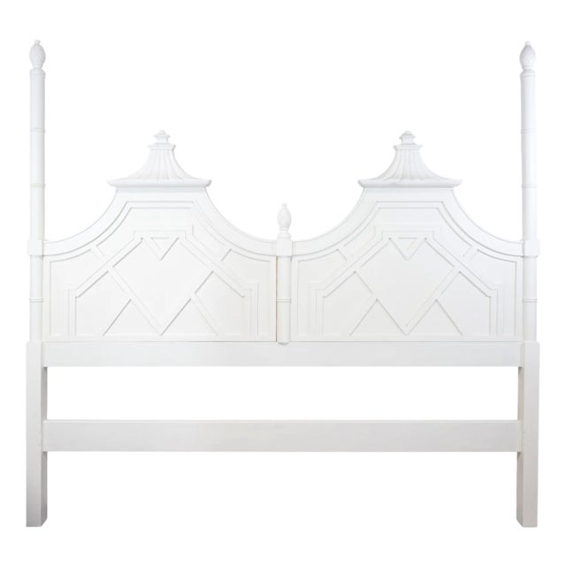 Thomasville Pagoda Headboard, Kingsize Double Pagoda Headboard. For Sale