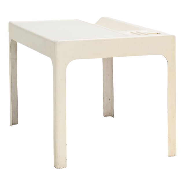 Vintage White Ozoo Desk by Marc Berthiers for Roche Bobois, 1960s For Sale