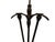 Late 20th Century Three-Light Wrought Iron Bronze Candlestick Table Lamp For Sale - Image 4 of 7