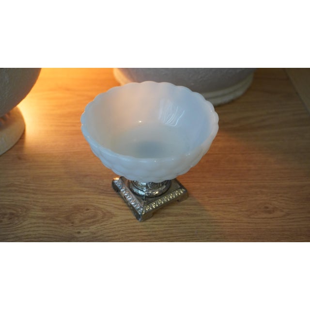 Milk Glass Compote Bowl For Sale - Image 4 of 6